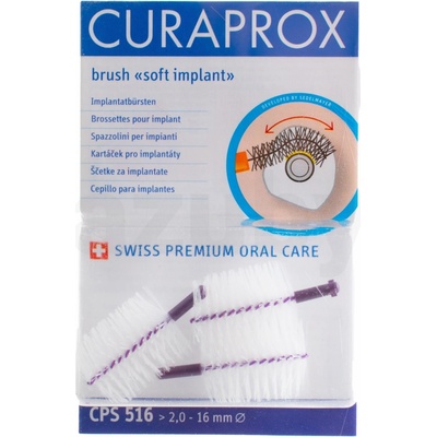 Curaprox náhradné medzizubné kefky na čistenie implantátov Soft Implant CPS 516 3 ks