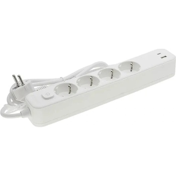 VITO РАЗКЛОНИТЕЛ 4 ГНЕЗДА usb a+c 3m БЯЛ С КЛЮЧ vito (6972538041043)