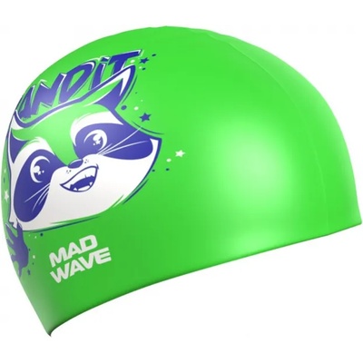 Mad Wave bandit swim cap junior зелен