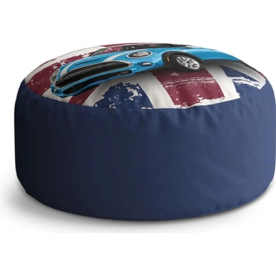 Sablio Okrúhly taburet Circle Mini sedan Britská vlajka: 38x48 cm