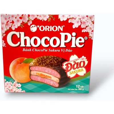ChocoPie Sakura s broskyňovou príchuťou ORION 360 g