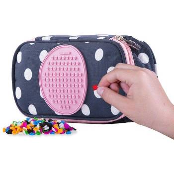 PIXIE CREW ученически несесер син с бели точки