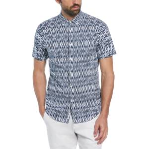 Original Penguin Риза с къс ръкав Original Penguin Men's Diamond Pattern Short Sleeve Shirt - Sargasso Sea
