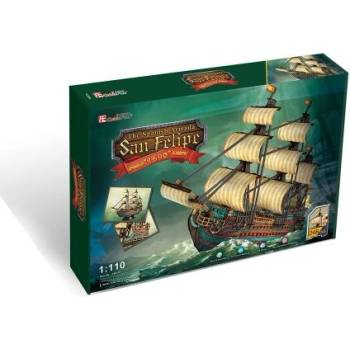 Image 1 of CubicFun Пъзел 3D Кораб The San Felipe 1: 110 - Cubic Fun 248 части