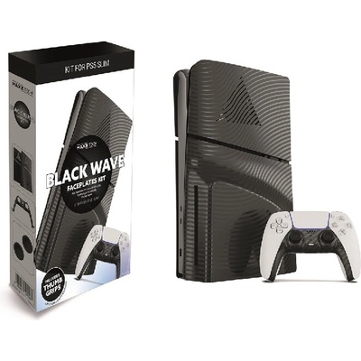 Maxx Tech Výmenný kryt Black Wave PlayStation 5 Slim Disk Digital