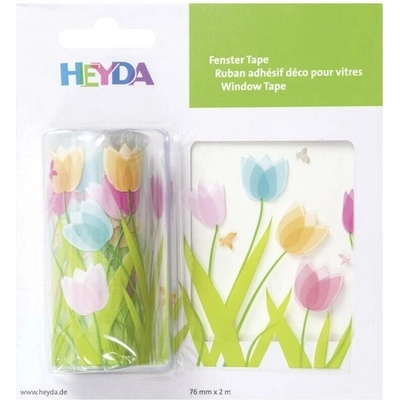 Heyda Okenní páska 7,6 cm x 2 m folie tulipány – Zboží Mobilmania