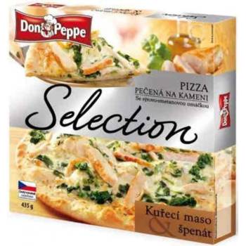 Don Peppe Selection Pizza kuřecí maso & špenát pečená na kameni 435 g