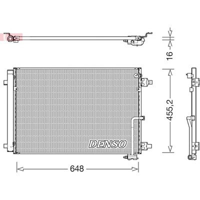 Kondenzátor, klimatizace DENSO DCN02045
