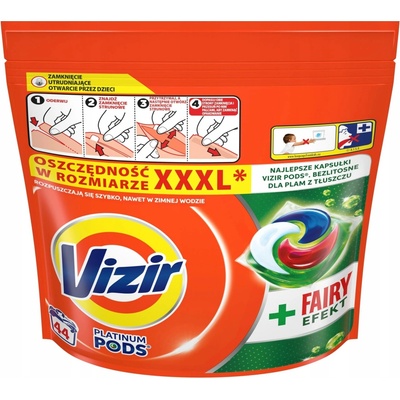Vizir + Fairy Effect Pods Kapsle na praní 44 PD