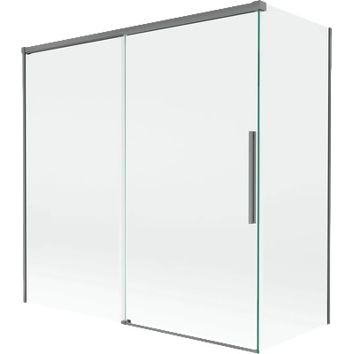 Mexen Rox параван за вана с 2 плъзгащи крила 160 + 70 x 150 см, прозрачен, gun metal - 8C9-160-070-95-00 (8C9-160-070-95-00)