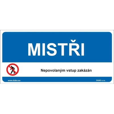 DUKO MISTŘI Formát: 190 x 90 mm, Materiál: plast 1 mm, samolepící vinylová fólie