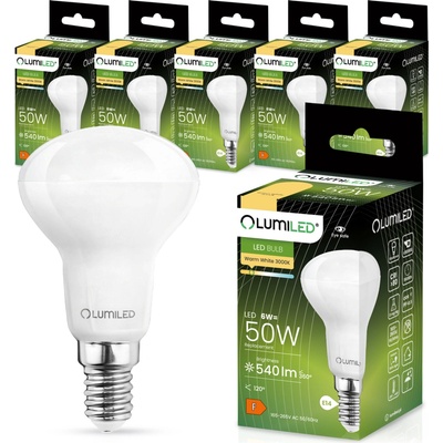 Lumiled 6x LED žiarovka R50 E14 6W = 50W 540lm 3000K Teplá biela 120°