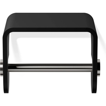 DECOR WALTHER Закачалка за тоалетна хартия Stone с рафт матово стоманеночерно (0974565)