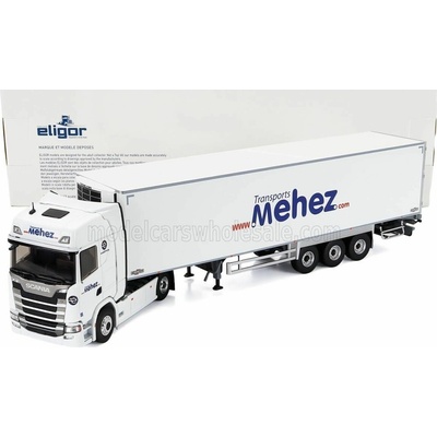 ELIGOR SCANIA S500 TRUCK SEMI-FRIGO MEHEZ TRANSPORTS 2021 WHITE 1:43