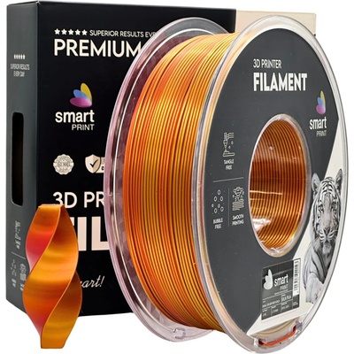 Smart Print FG-S100-E1, 3D филамент, PLA Silk, Dual Color, Red, Gold, 1kg, 1, 75mm (FG-S100-E1)