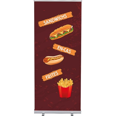 Jansen Display Set Roll-baneru Budget s vytištěným motivem, Svačiny, francouzština, 870 x 2080 mm