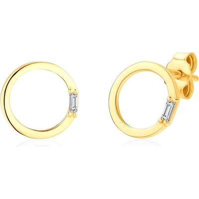 SAVICKI Обеци тип халка Savicki: злато. диаманти