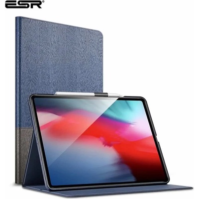 ESR Urban Premium Folio Case - текстилен калъф и поставка за iPad Pro 11 (2021), iPad Pro 11 (2020), iPad Pro 11 (2018) (тъмносин)