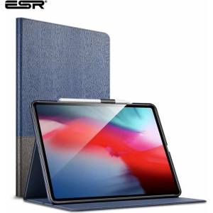 ESR Urban Premium Folio Case - текстилен калъф и поставка за iPad Pro 11 (2021), iPad Pro 11 (2020), iPad Pro 11 (2018) (тъмносин)