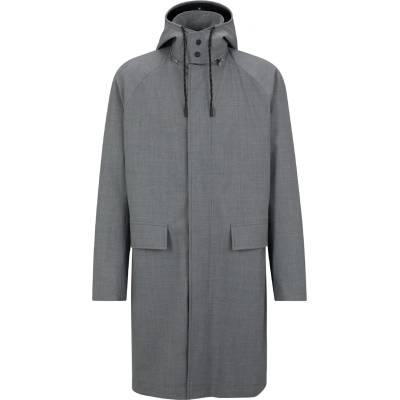 Boss Men's P Jared Hood Overcoat - Silver