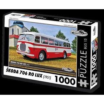 Image 1 of Retro cars - Puzzle BUS no. 15 Škoda 706 RO LUX (1951) - 1000 - 1 000 piese