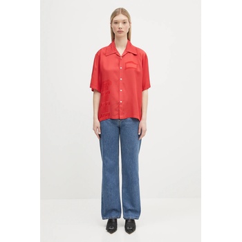 Aries Риза Aries Ancient Column Satin Viscose Hawaiian Shirt (AR4080003)