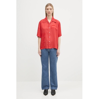 Aries Риза Aries Ancient Column Satin Viscose Hawaiian Shirt (AR4080003)