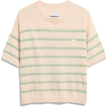 ARMEDANGELS Дамски пуловер ARMEDANGELS Women's Stripe Linen Blend Sweater Jumper - Undyed / Foam (117-3694-0214)