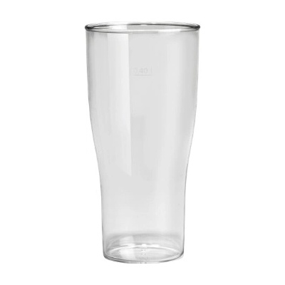 Nero zbitná pivní sklenice s cejchem Plastová sklenice na pivo BPA FREE 400 ml