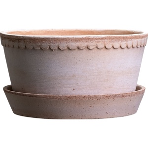 Bergs Potter Саксия Helena ниска с поставка 11 x 21 см розова (HR21US)