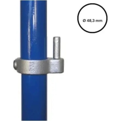 Konstrukční fitinka, spojka ocelový trubek pr. 48,3 mm – pantový čep 140-D48