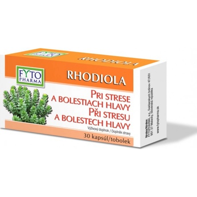 Fyto Pharma Rhodiola pri strese a bolestiach hlavy 30 kapsúl