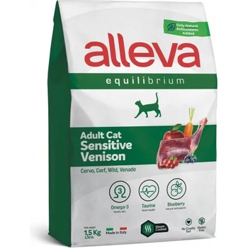 Diusapet ALLEVA® Equilibrium Sensitive Venison Adult - пълноценна храна за пораснали чувствителни котки, с еленско месо, Италия - 0, 4 кг 1042