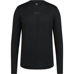 Rapha Мъжка фланелка с дълъг ръкав за колоездене Rapha Long Sleeve Trail Technical T-Shirt Cycling jersey - Black / Dark Grey - размер M (056-4331-0112)