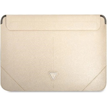 Guess Saffiano Triangle Metal Logo 3666339039882 stříbrná