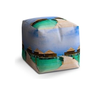 Sablio Taburet Cube Bungalovy na moři: 40x40x40 cm