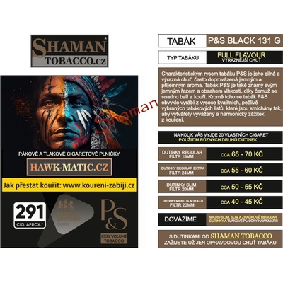 P&S Black cigaretový tabák 131 g