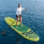 vidaXL SUP дъска с седалка 2 в 1 POSEIDON 366 x 81 x 15 см Зелено (42039133)