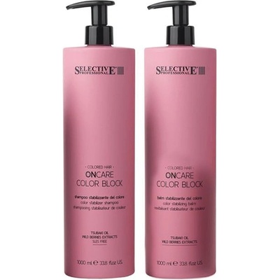 Selective Professional Подхранващ комплект шампоан и балсам за запазване цвета на боядисаната коса Selective ON Care Color Block
