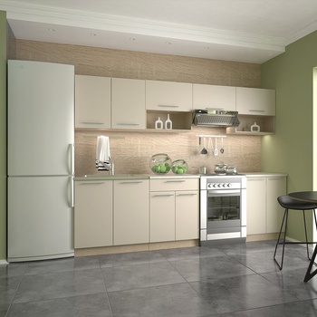 Halmar VIOLA 260 - кухня ванилия и дъб сонома (VIOLA-260/vanilla/kitchen/1)