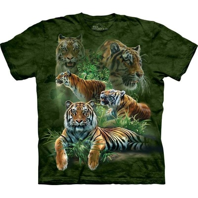 The Mountain batikované triko Jungle Tigers zelené