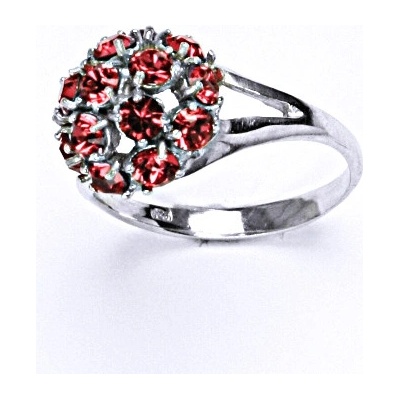 Čištín Stříbrný s krystalem swarovski indian pink,šperk T 1337