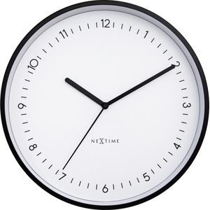NeXtime Стенен часовник Berlin бяло-черен (3305WI)