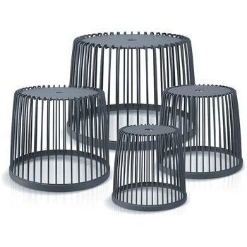 Prosperplast Set 4 univerzálnych košov CLUBO antracit