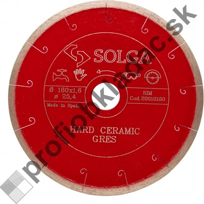 Solga Diamantový kotúč 180 x 25,4 mm 20010180