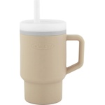 Infantino Силиконова чаша със сламка Infantino - My 1st Tumbler, 270 ml, пясъчно бяло (IN308032)