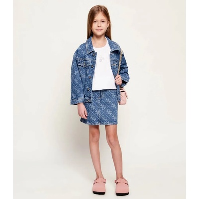 GUESS Деним яке за момиче с контрастни лога Guess и копчета