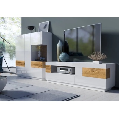 Холна секция Silke GY16 Бял гланц и светъл вотан