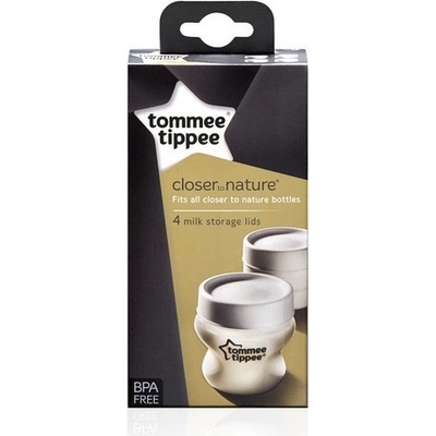 Tommee Tippee víčka na lahvičky C2N 4 ks bílá