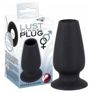 You2Toys Lust Tunnel Plug M Silicone Hollow Plug Black 10 cm